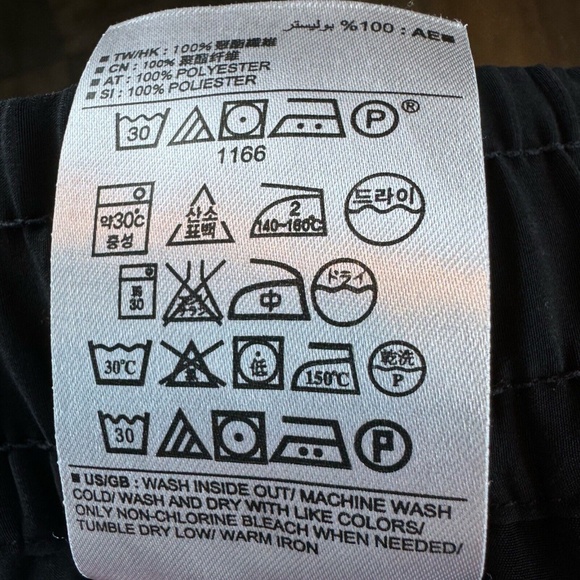 Banana Republic Sz. M Black Ankle Pants Elastic Waist Drawstring Tan Geometric - Picture 6 of 7